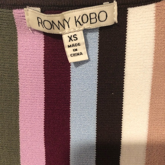 NWT: Ronny Kobo: Arielle Striped Dress Sz XS - Picture 4 of 6